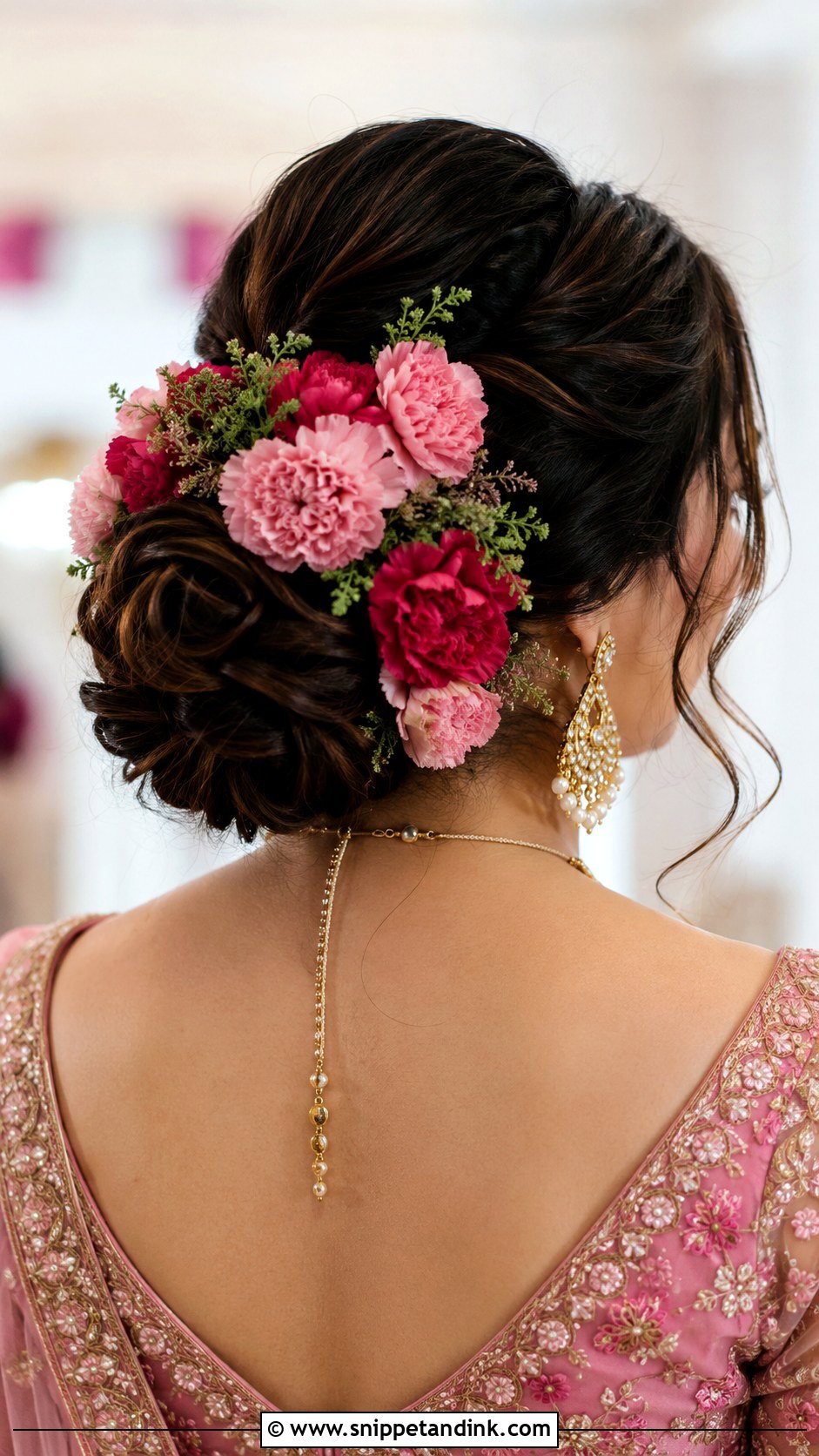 Carnation Flowers for Bridal Hair - Snippet and Ink - 20 Indian Bridal Flowers for Hair