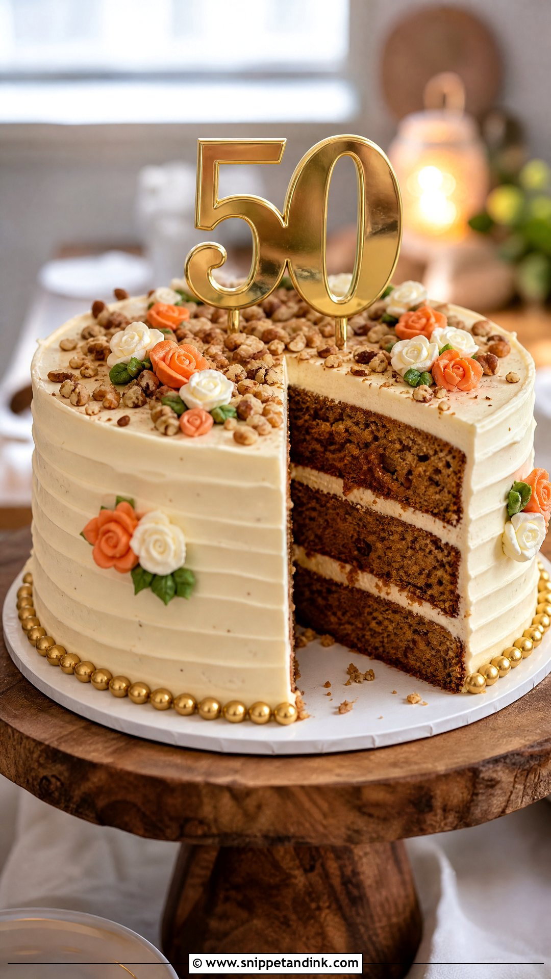 Carrot 50th Anniversary Cake - Snippet and Ink - 30 50th Anniversary Cakes