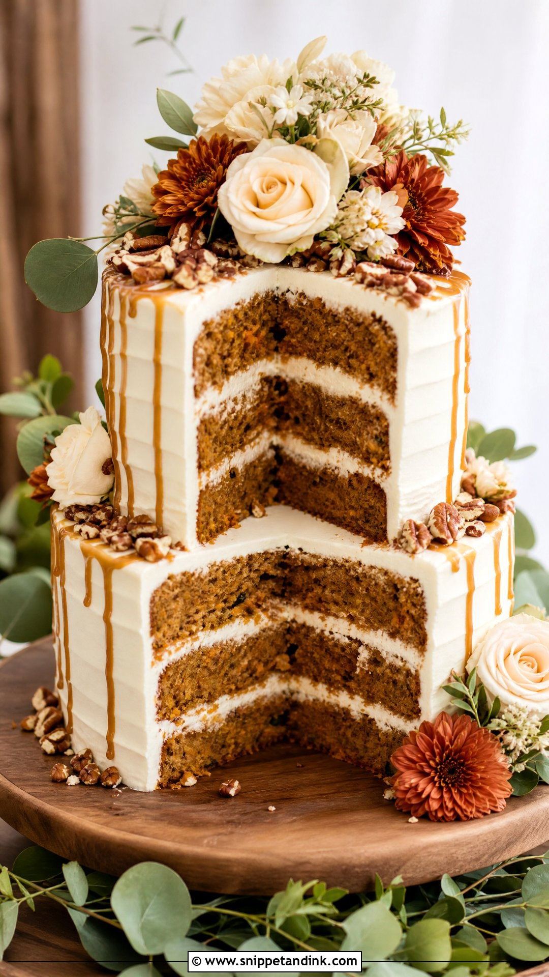Carrot Cake Wedding Cake - Snippet and Ink - 25 Fall Theme Cakes for Wedding