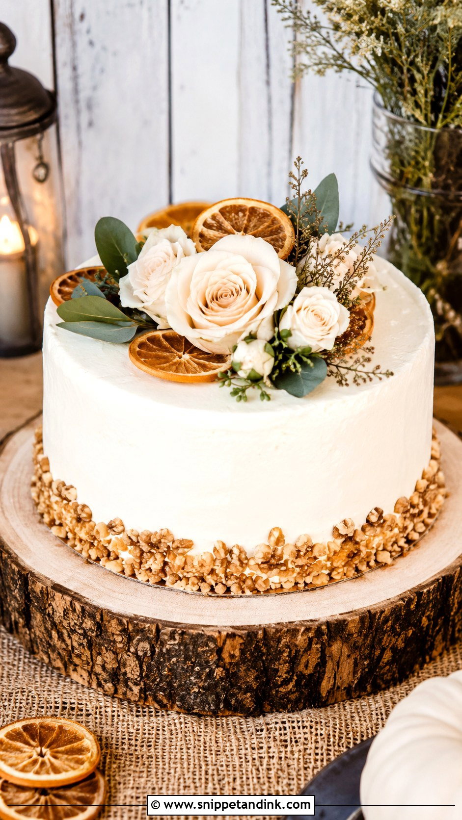 Carrot Single Tier Wedding Cake - Snippet and Ink - 30 Rustic Fall Single Tier Wedding Cake Ideas