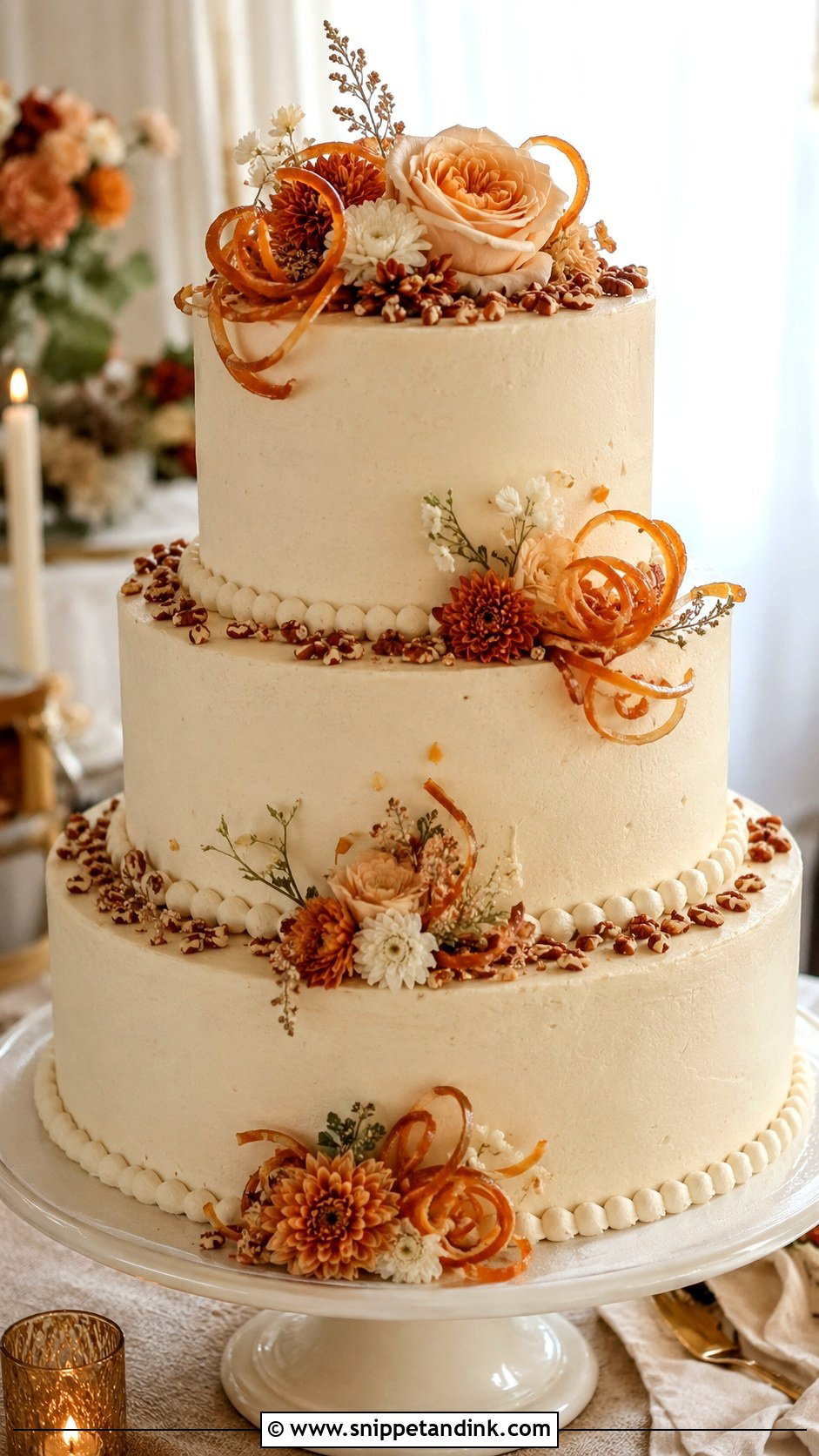 Carrot Wedding Cake - Snippet and Ink - 25 Thanksgiving Wedding Cake Ideas