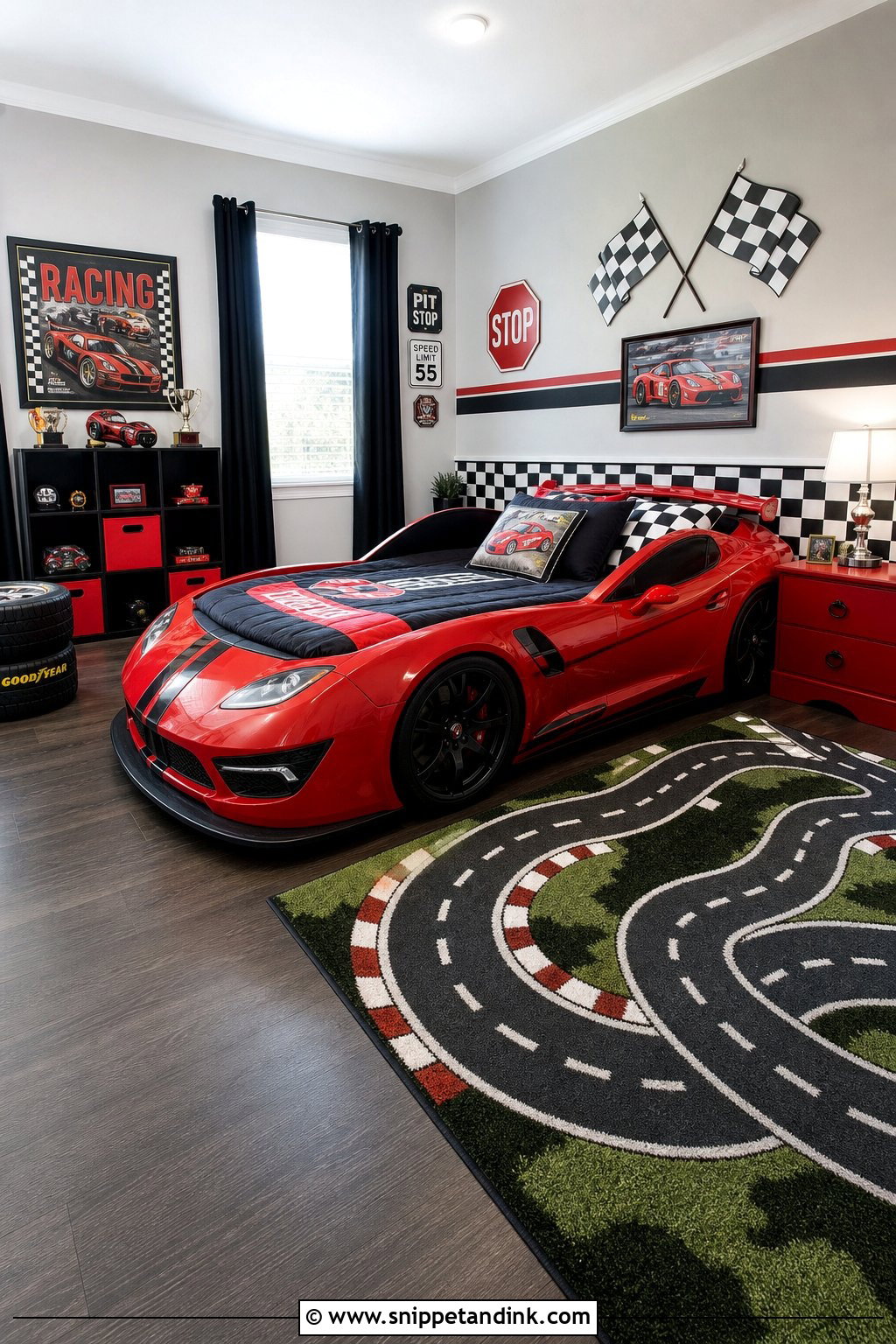 Cars Racing Zone - Snippet and Ink - 25 Disney Bedroom Ideas for Magical Spaces