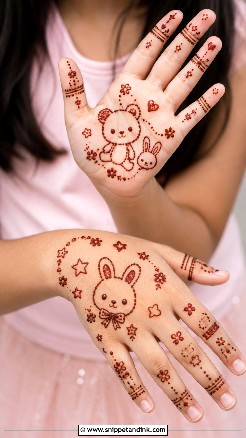 Cartoon Mehndi Design For Kids - Snippet and Ink - 30 Kids Children Mehndi Designs