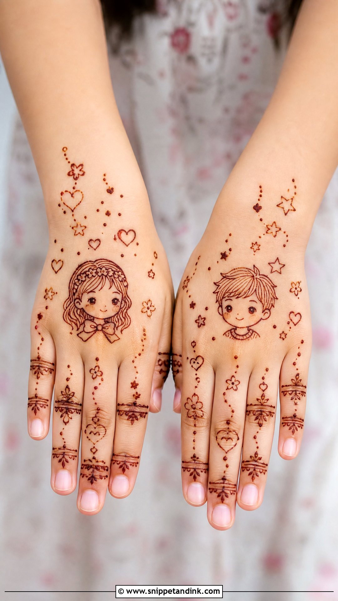 Cartoon Mehndi Design for Children - Snippet and Ink - 30 Mehndi Designs for Children