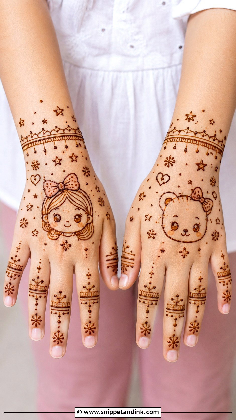 Cartoon Mehndi Design for Kids - Snippet and Ink - 35 Mehndi Designs for Kids