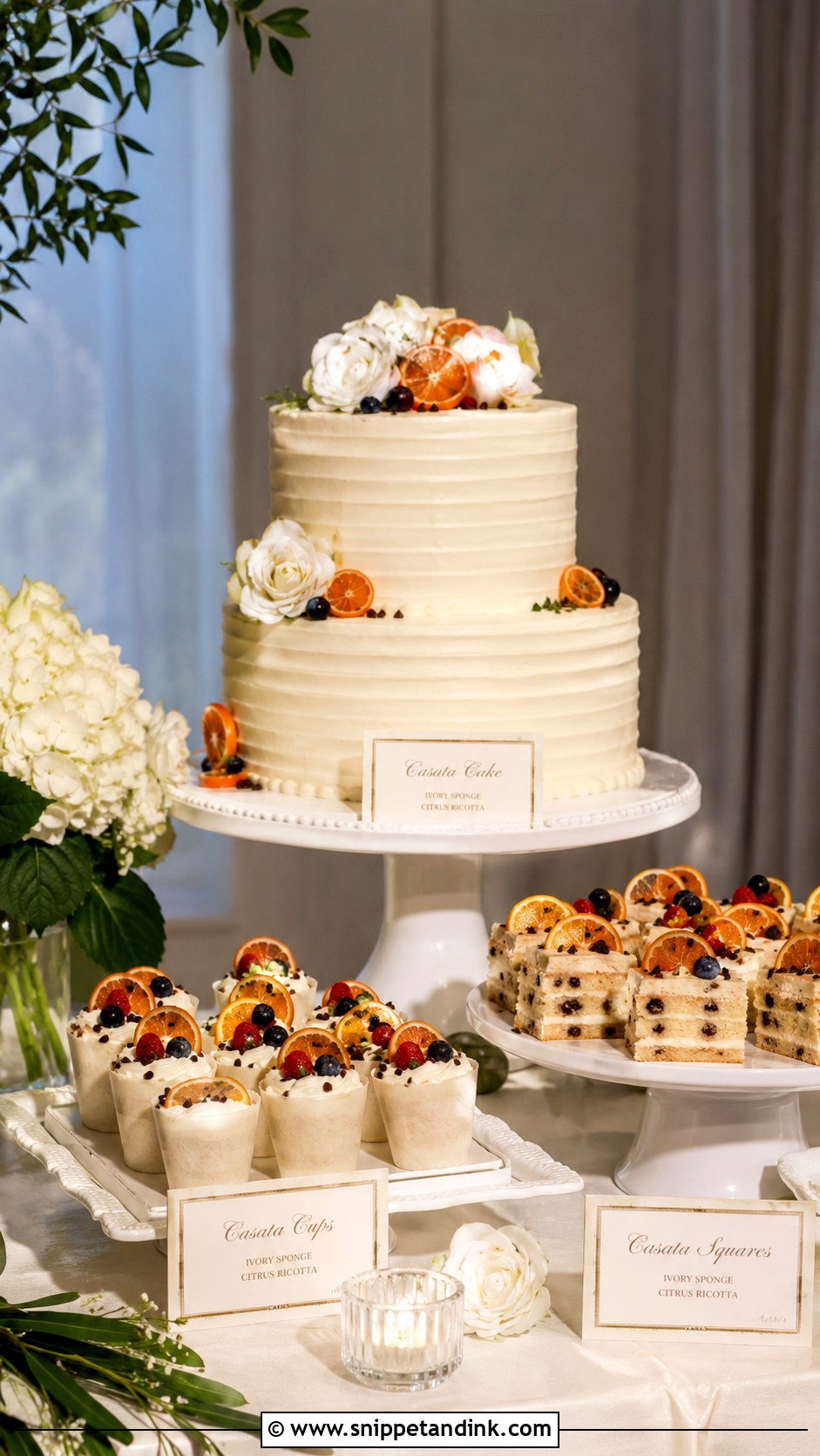 Casata Dessert Table Wedding Cake - Snippet and Ink - 20 Casata Cake Ideas for Wedding