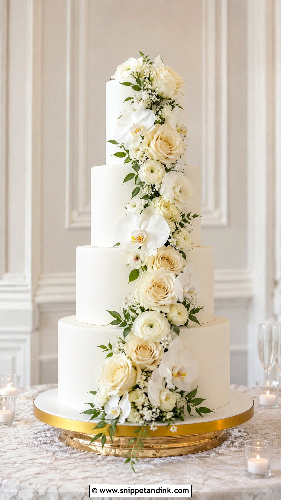 Cascading Bouquet Wedding Cake - Snippet and Ink - 20 Bouquet Cake Design Ideas for Wedding