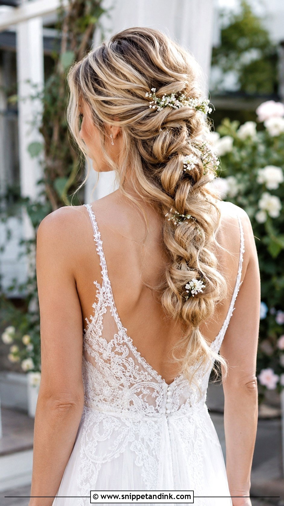 Cascading Braid With Loose Tendrils - Snippet and Ink - 25 Fairytale Wedding Hair Ideas