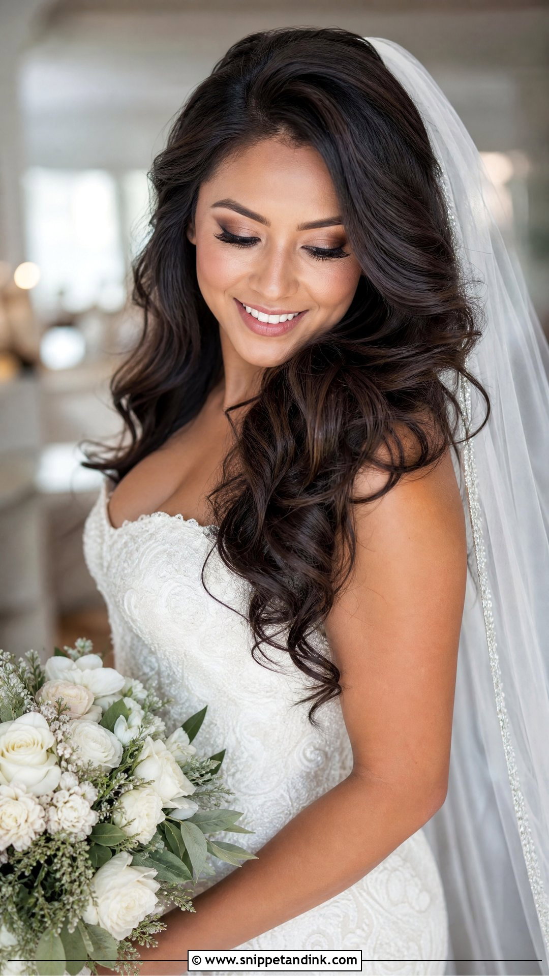 Cascading Curls Blowout - Snippet and Ink - 30 Bridal Blowout Hair Ideas