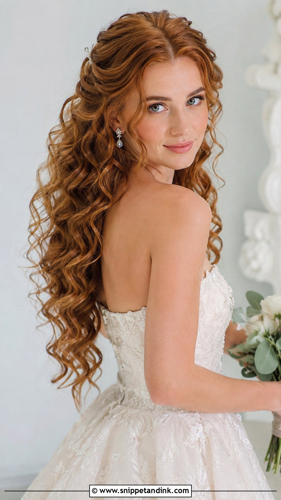 Cascading Curls Wedding Hairstyle - Snippet and Ink - 20 Long Curls Wedding Hair