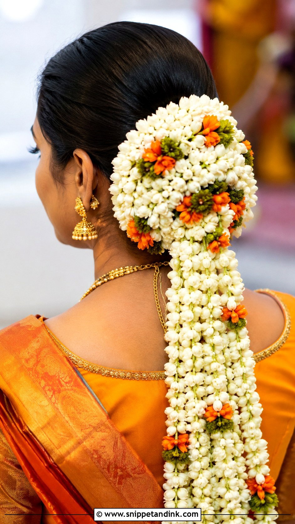 Cascading Flower Bun Joda - Snippet and Ink - 20 Joda Hair Styles for Wedding
