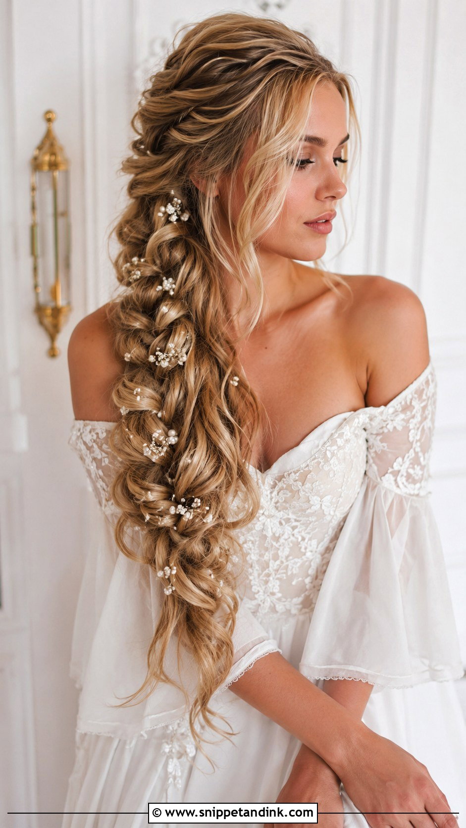 Cascading Rapunzel Braid - Snippet and Ink - 25 Fairy Wedding Hair Ideas