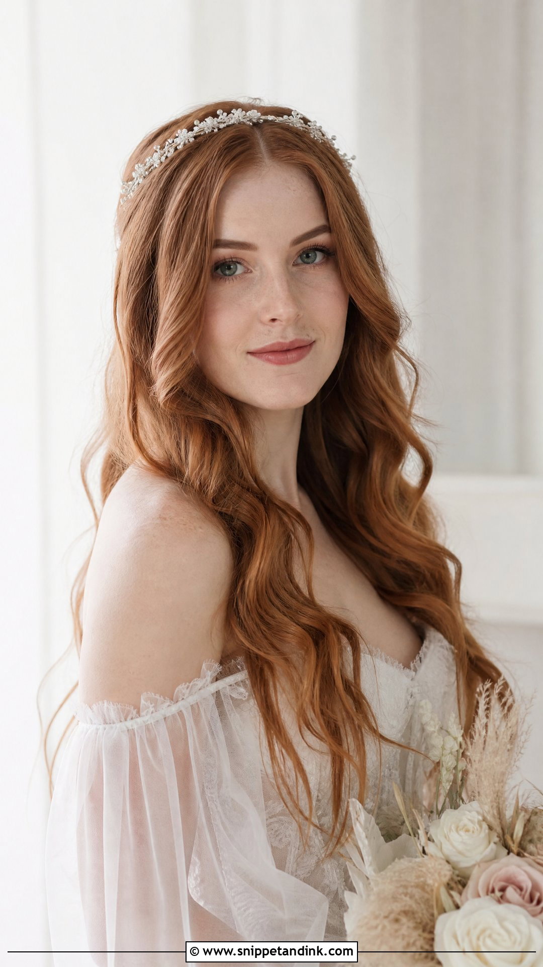 Cascading Waves Bridal Hair - Snippet and Ink - 20 Hair Design for Wedding Ideas
