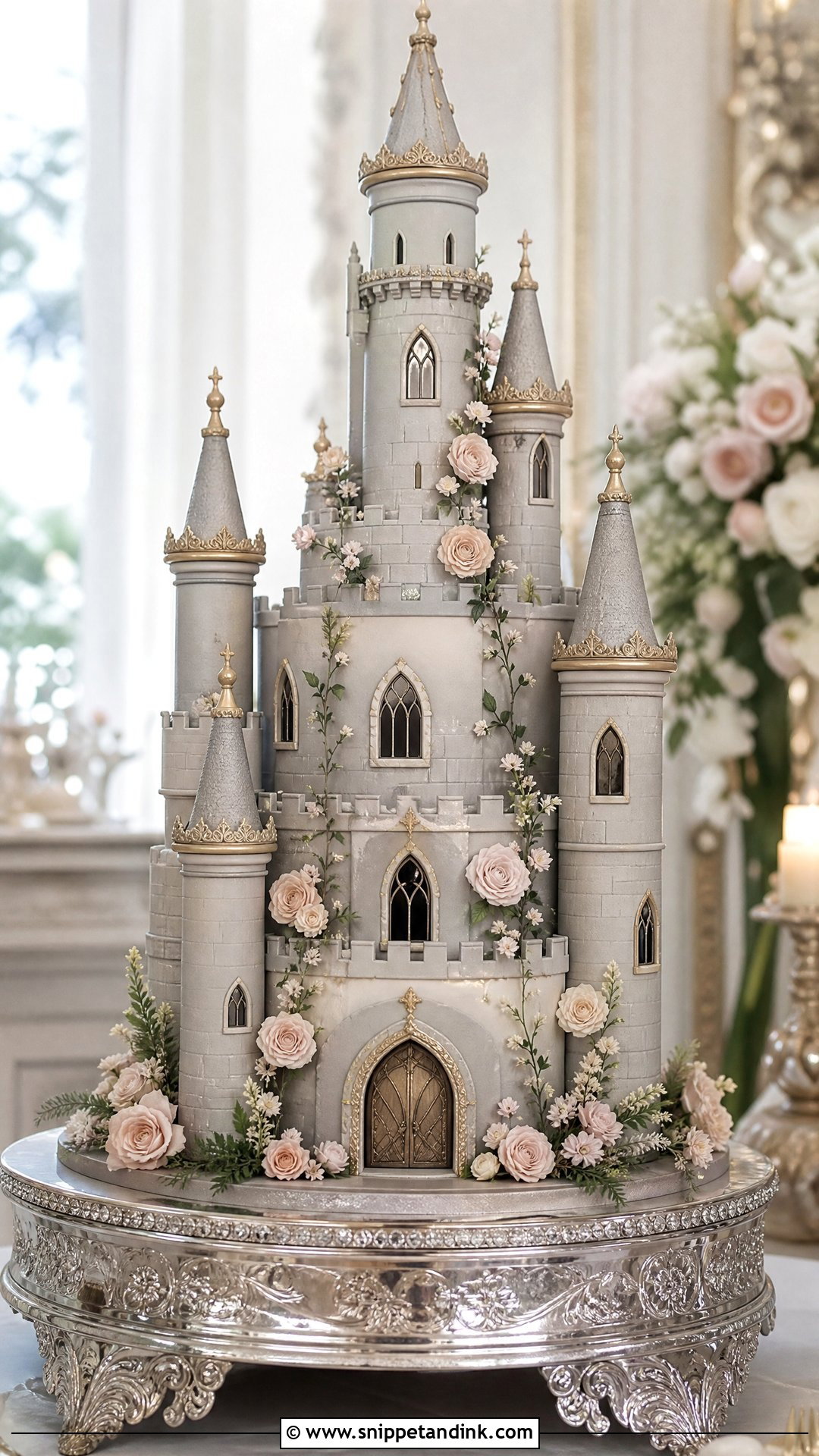 Castle Tower Wedding Cake - Snippet and Ink - 30 Fantasy Cake Ideas for Wedding