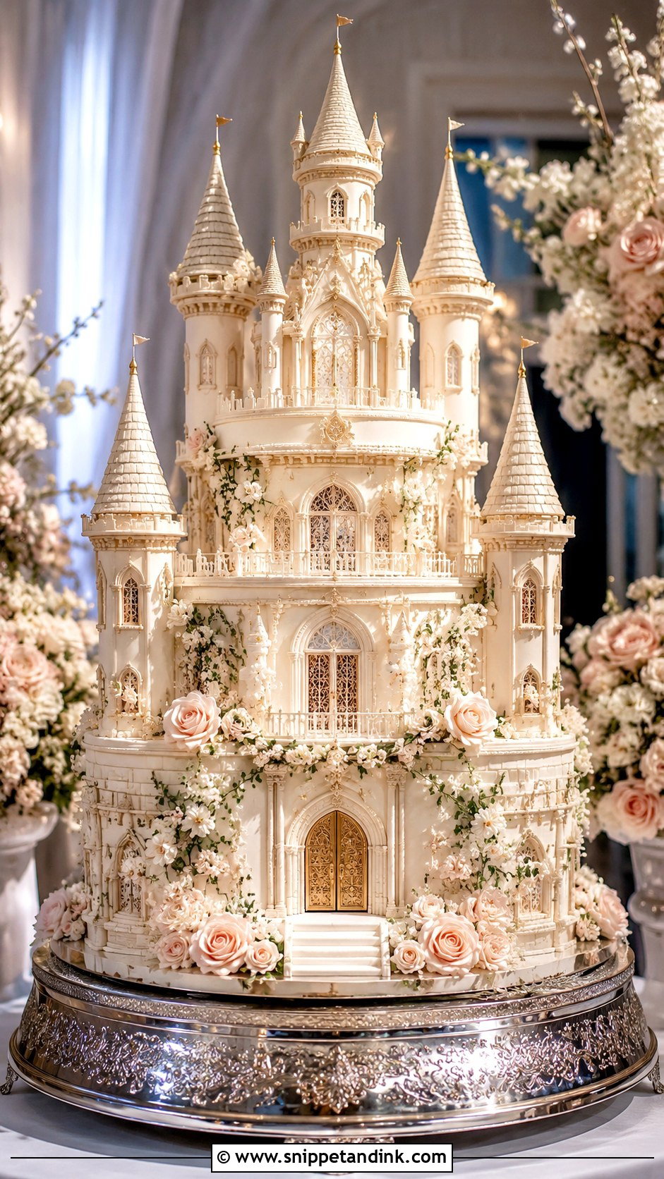 Castle Wedding Cake - Snippet and Ink - 20 Extravagant Wedding Cakes