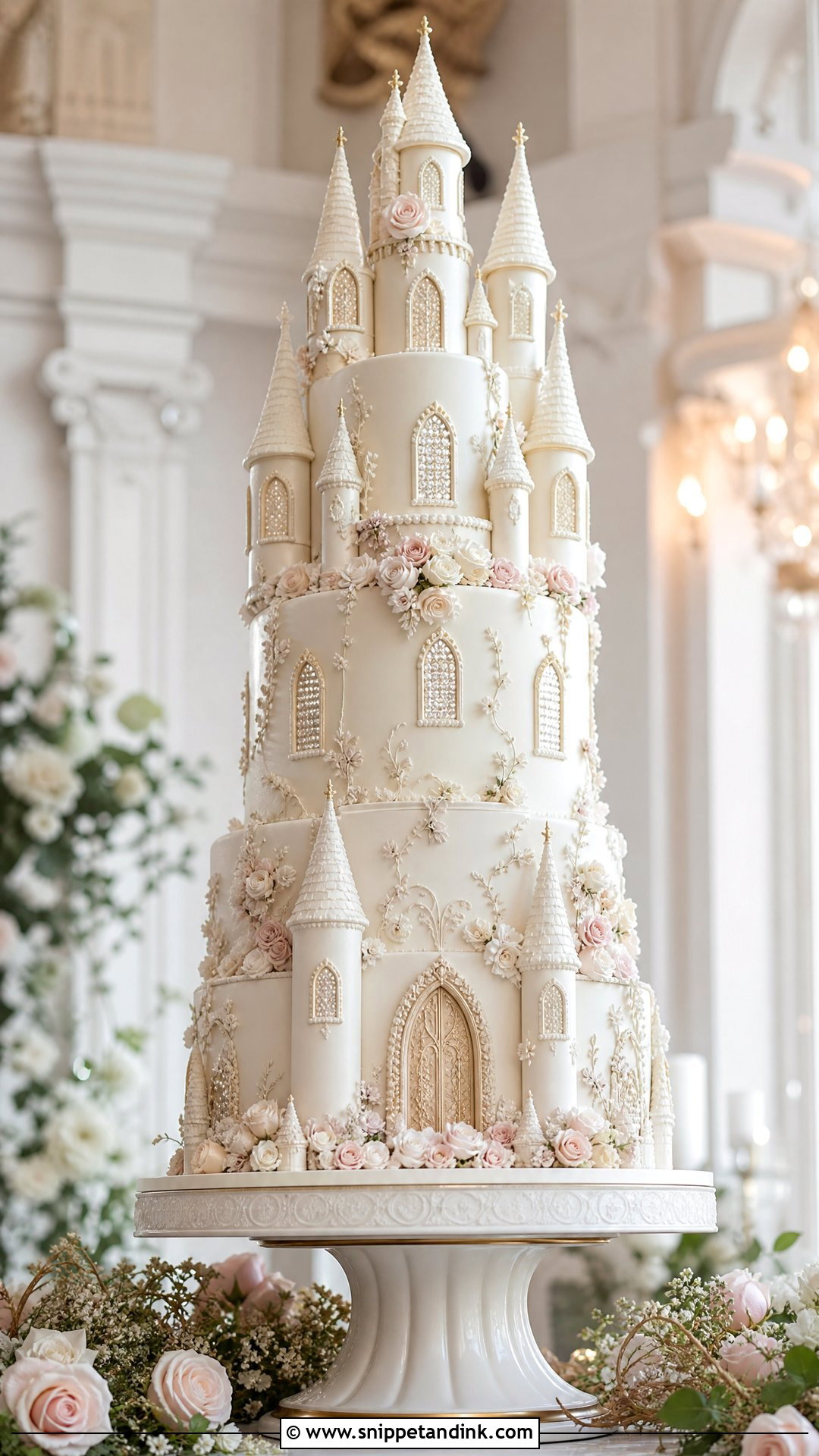 Castle Wedding Cake - Snippet and Ink - 20 Whimsical Wedding Cakes