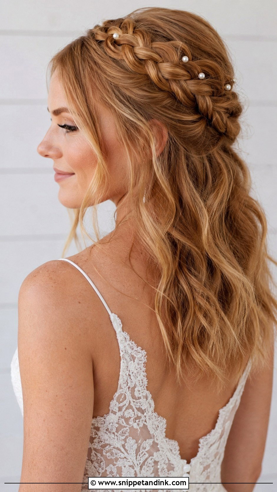 Casual Bridal Crown Braid - Snippet and Ink - 20 Casual Bridal Hair Ideas