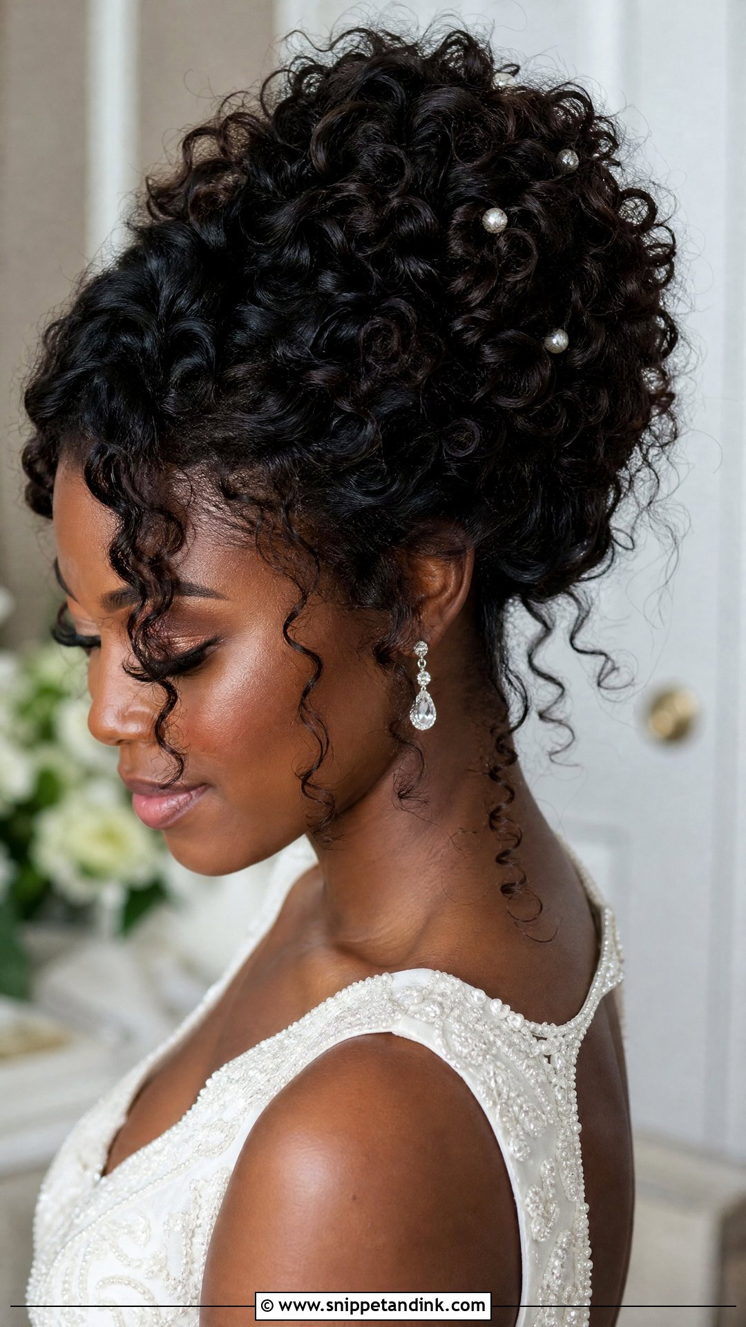 Casual Wedding Curly Updo - Snippet and Ink - 15 Casual Wedding Updo Ideas