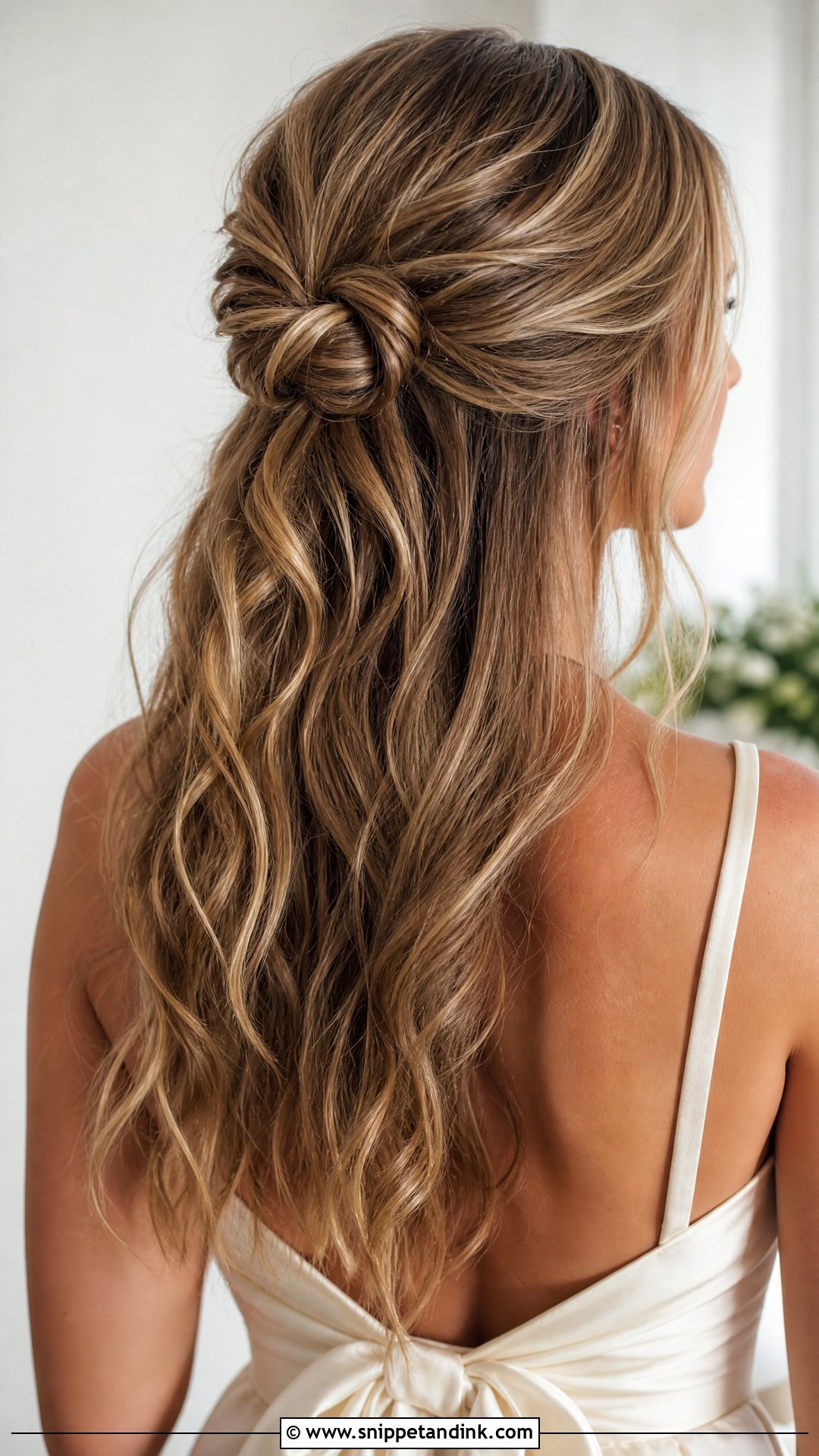 Casual Wedding Half Updo Bun - Snippet and Ink - 15 Casual Wedding Updo Ideas