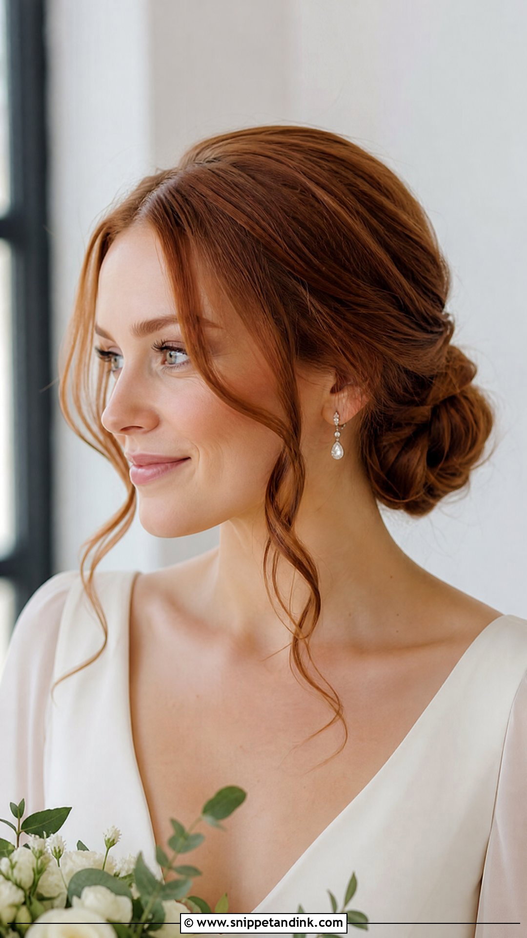 Casual Wedding Low Bun With Face Framing Pieces - Snippet and Ink - 15 Casual Wedding Updo Ideas