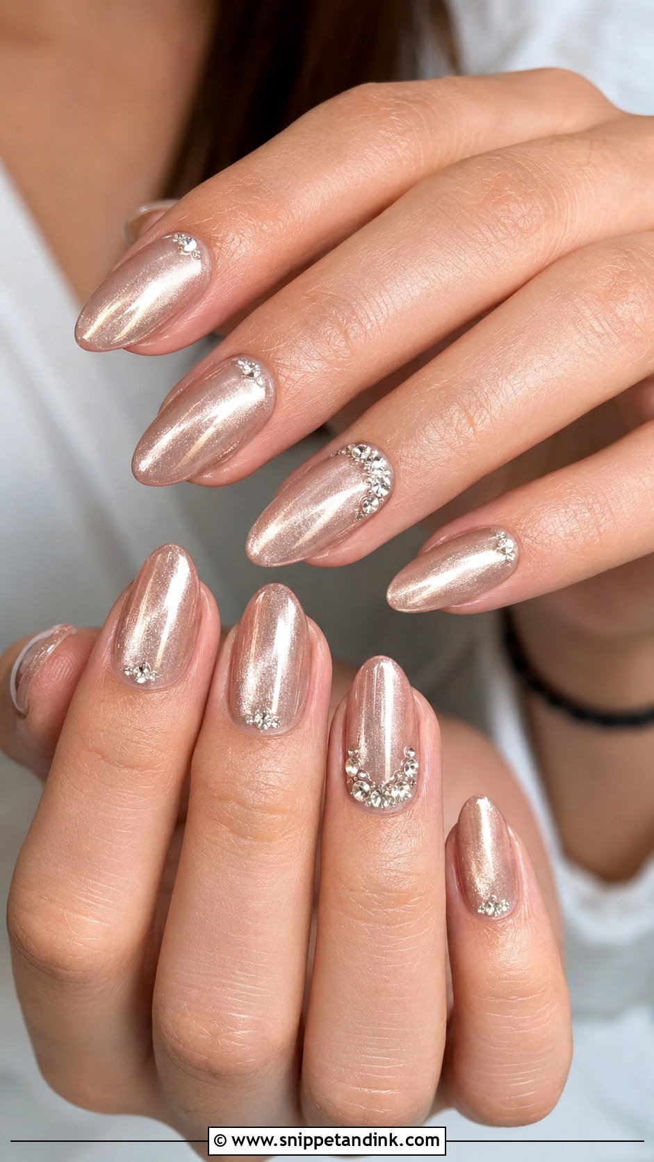 Cat Eye Bling Wedding Nails - Snippet and Ink - 20 Bling Wedding Nails
