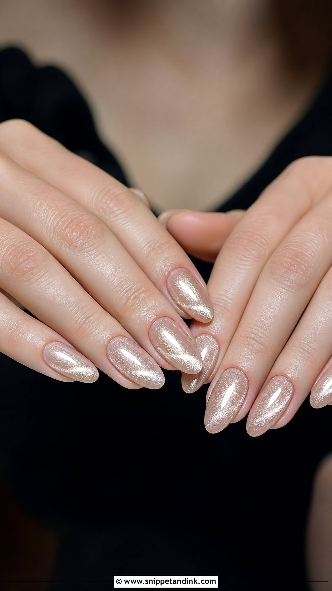 Cat Eye Bridal Gel Nails - Snippet and Ink - 25 Bridal Gel Nails