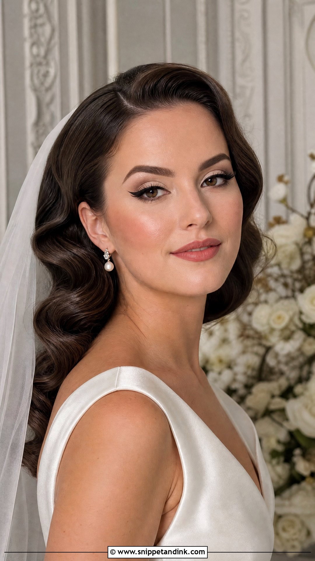 Cat Eye Bridal Makeup With Vintage Glam - Snippet and Ink - 20 Cat Eye Bridal Makeup Ideas