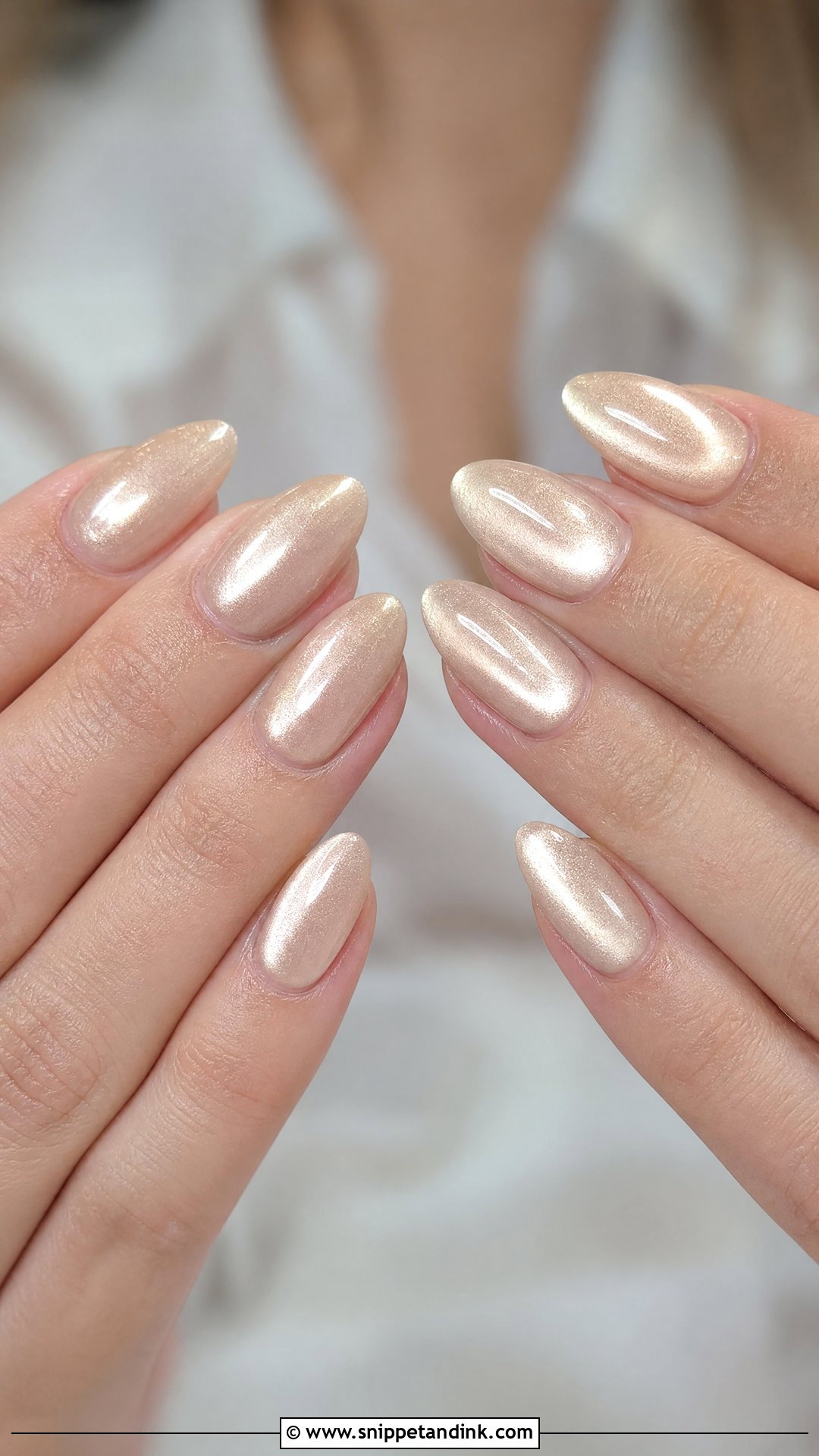Cat Eye Bridal Nails - Snippet and Ink - 35 Bridal Nails Designs