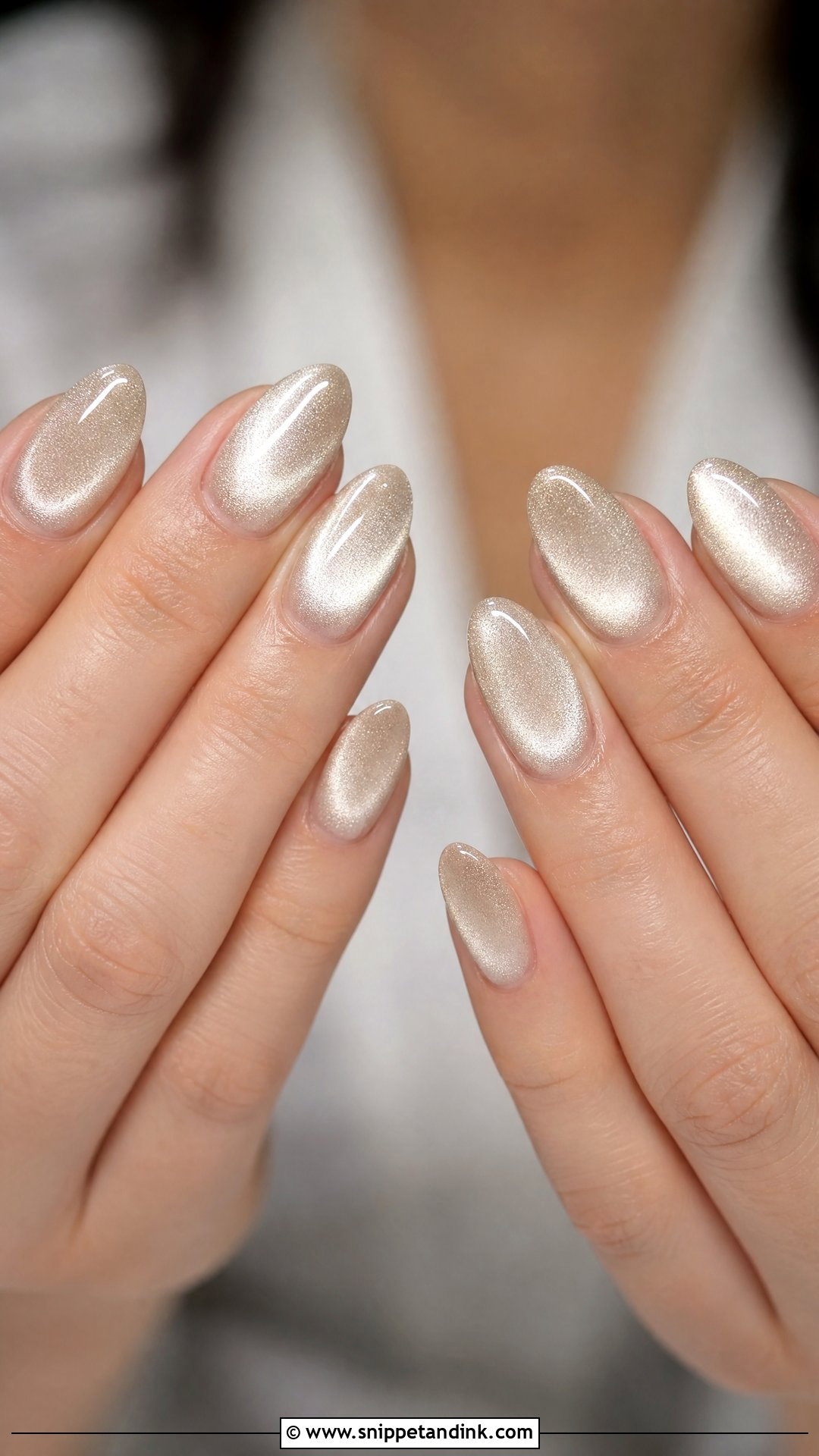 Cat Eye Bridal Nails - Snippet and Ink - 35 Bridal Nails Wedding