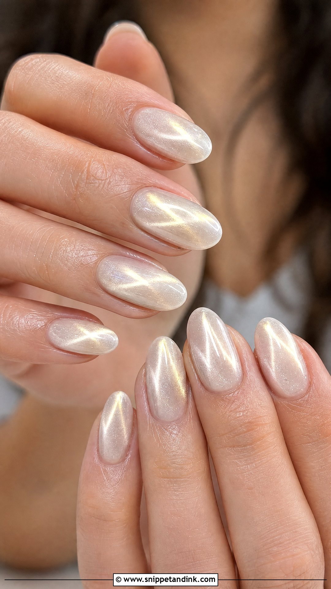 Cat Eye Bridal Nails - Snippet and Ink - 35 Classy Bridal Wedding Nails for Bride