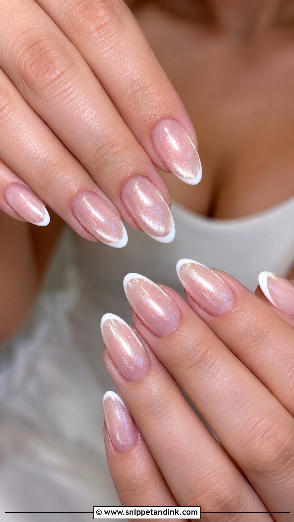 Cat Eye French Manicure Wedding Nails - Snippet and Ink - 20 French Manicure Wedding Nails