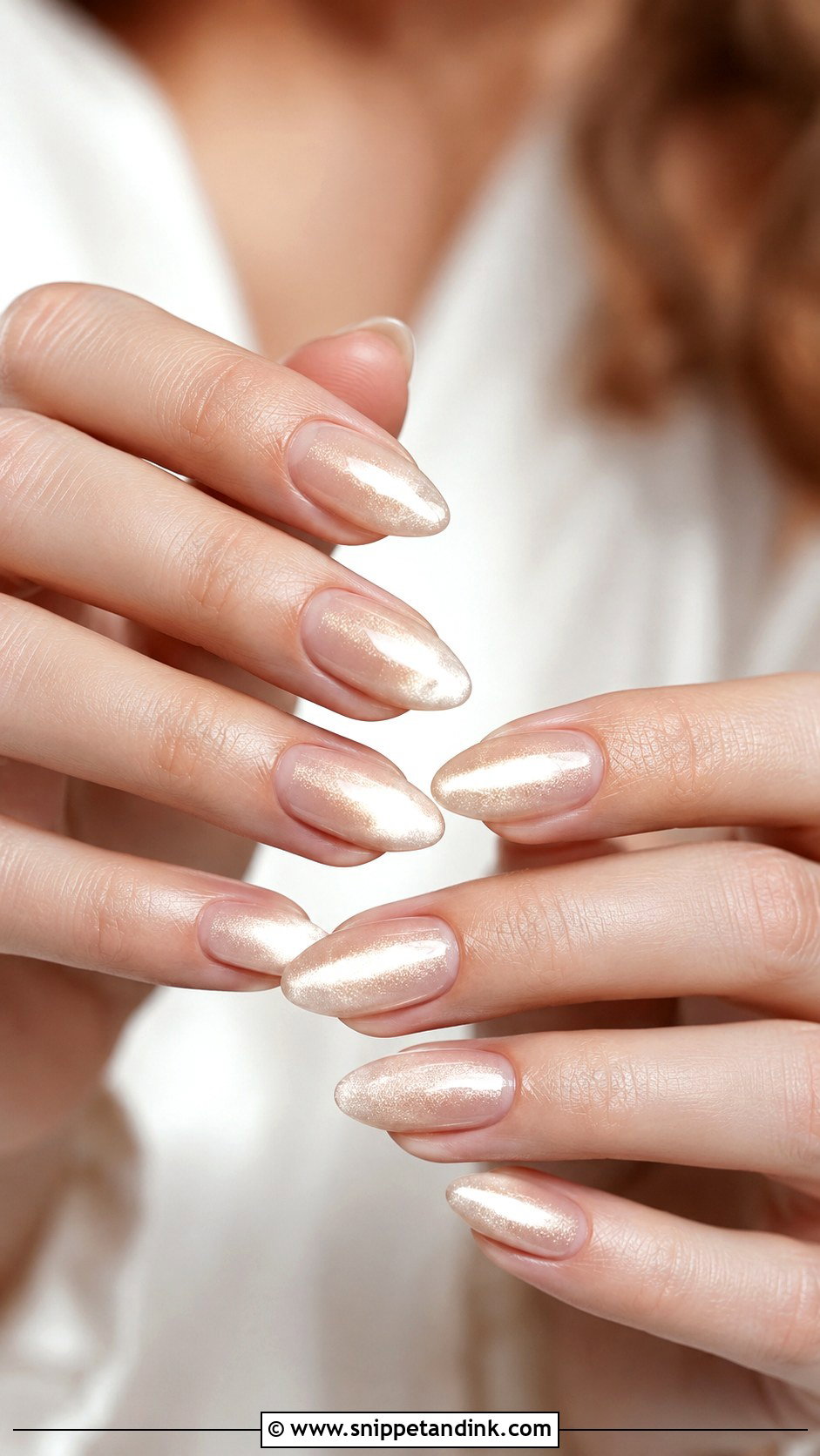 Cat Eye Gel Wedding Nails - Snippet and Ink - 20 Gel Wedding Nails for Bride