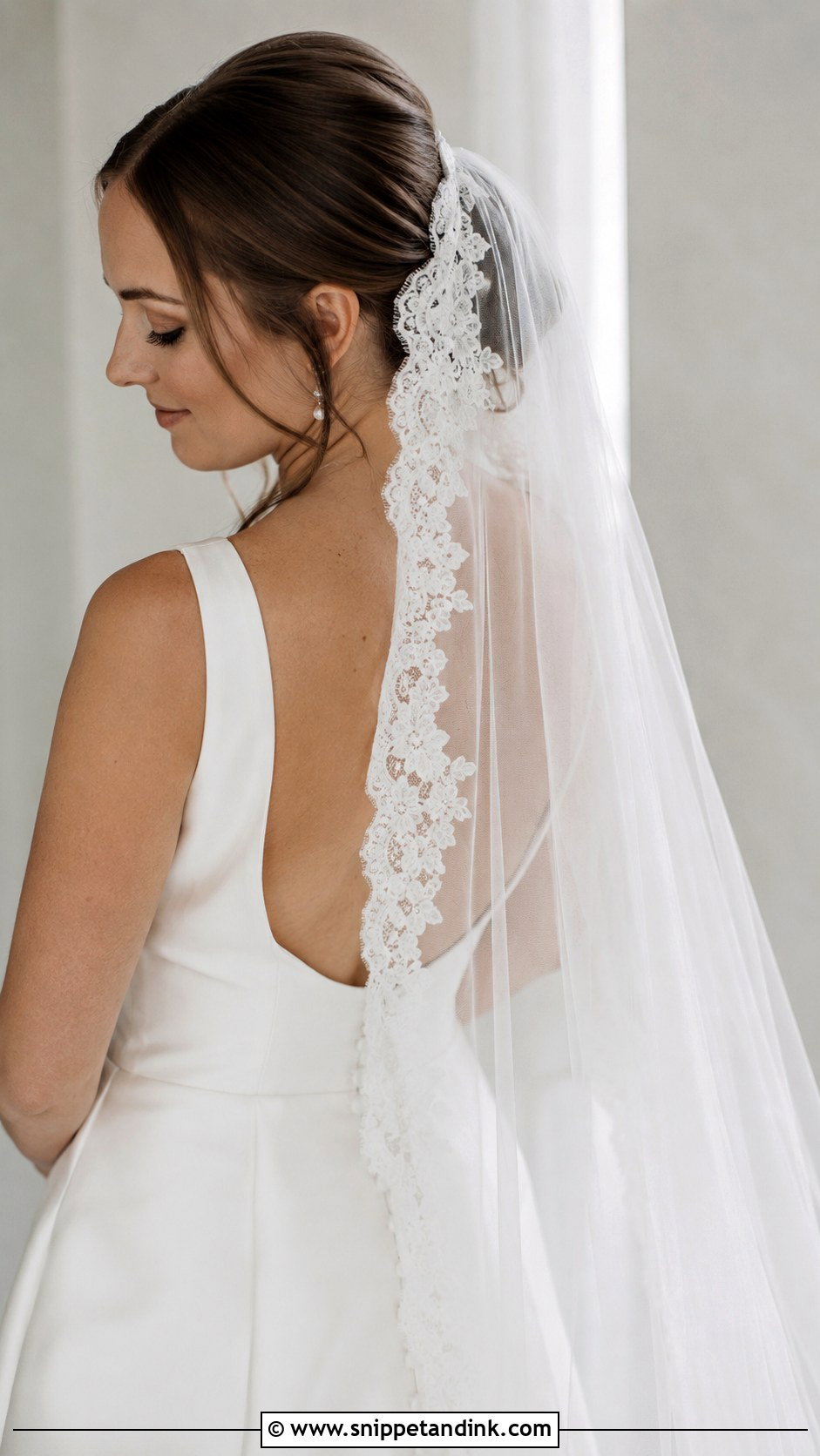 Cathedral Veil for Classic Bride - Snippet and Ink - 25 Hair Pieces for Wedding