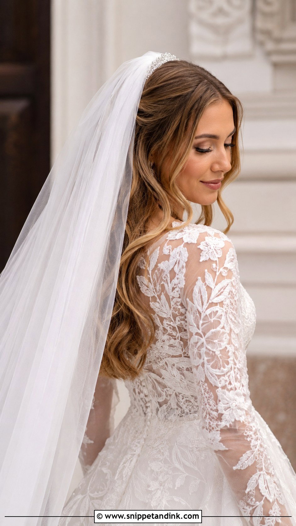 Cathedral Veil with Comb - Snippet and Ink - 25 Hair Accessories for Bride