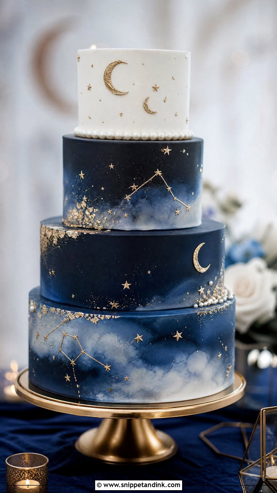 Celestial Wedding Cake - Snippet and Ink - 30 Fantasy Cake Ideas for Wedding