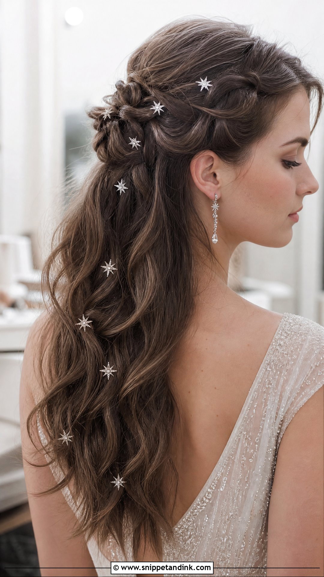 Celestial Wedding Hairstyle With Star Accessories - Snippet and Ink - 15 Fantasy Wedding Hairstyles