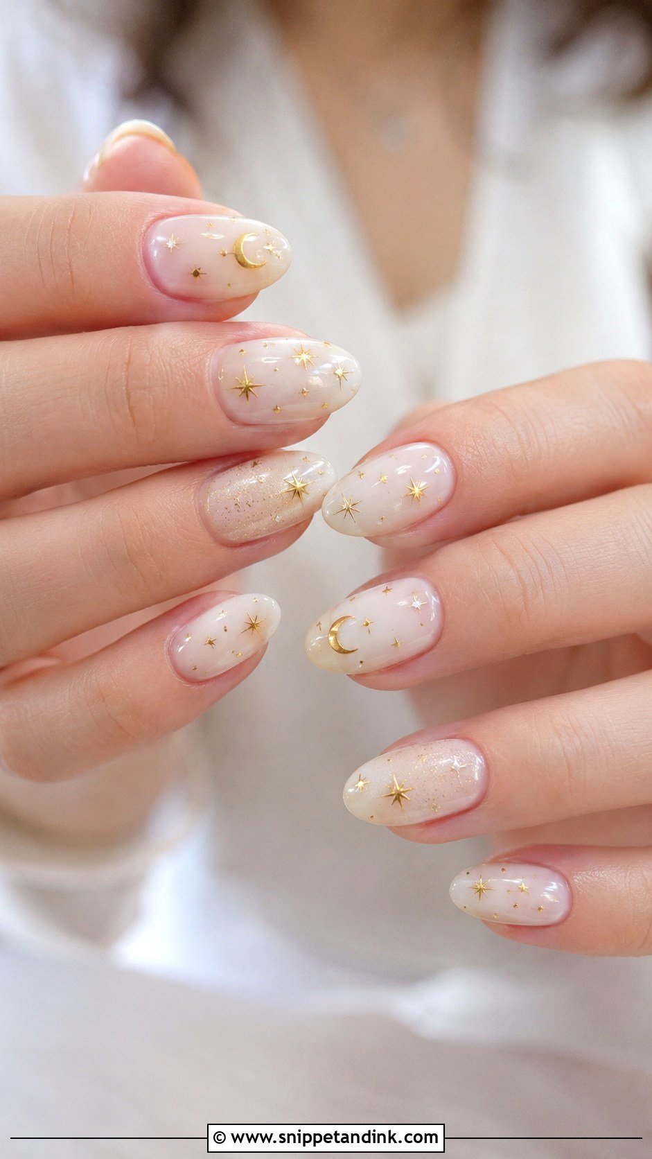 Celestial Wedding Nails - Snippet and Ink - 20 Fun Wedding Nails for Bride