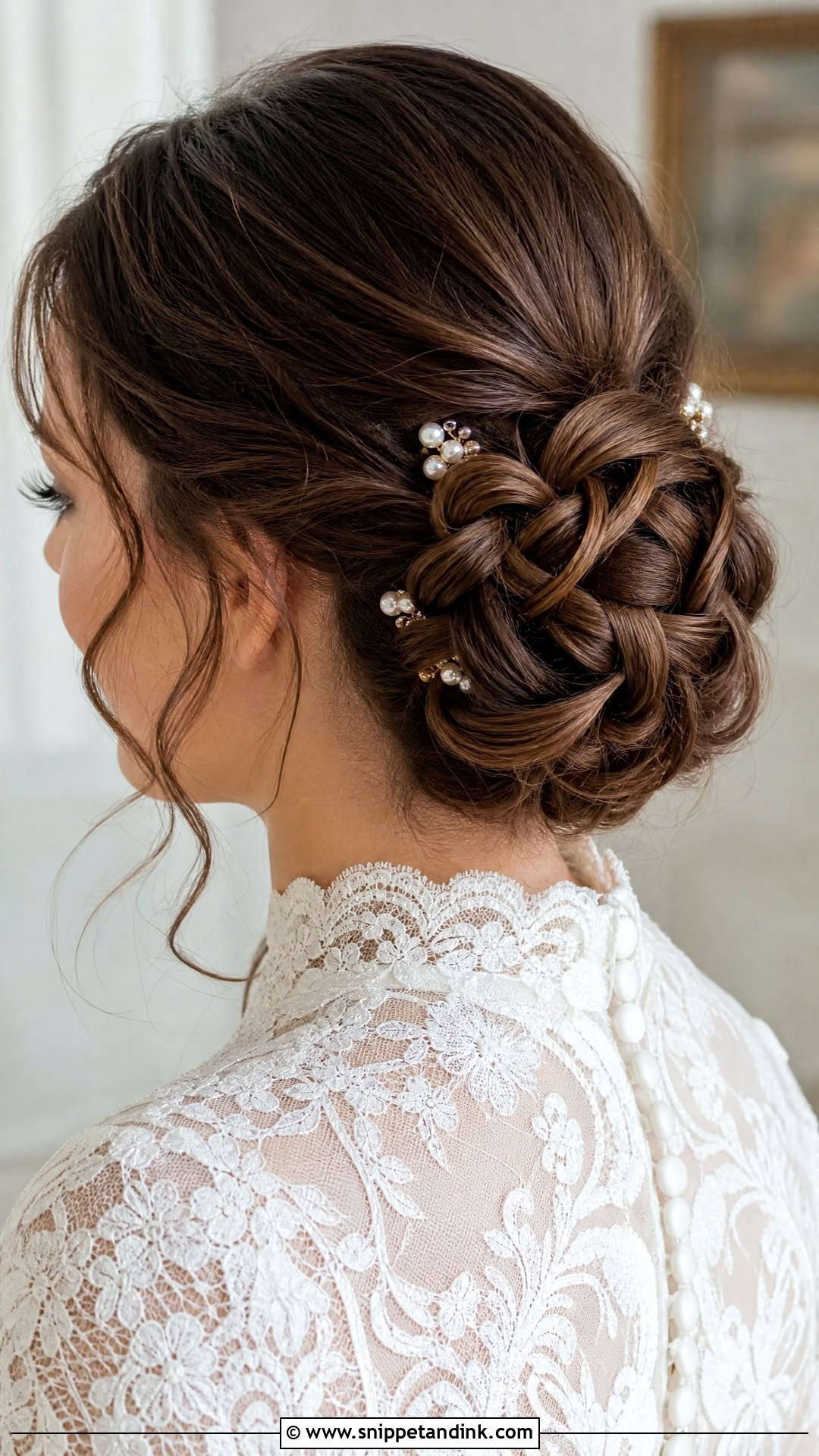 Celtic Knot Bun Wedding Hairstyle - Snippet and Ink - 15 Celtic Wedding Hairstyles