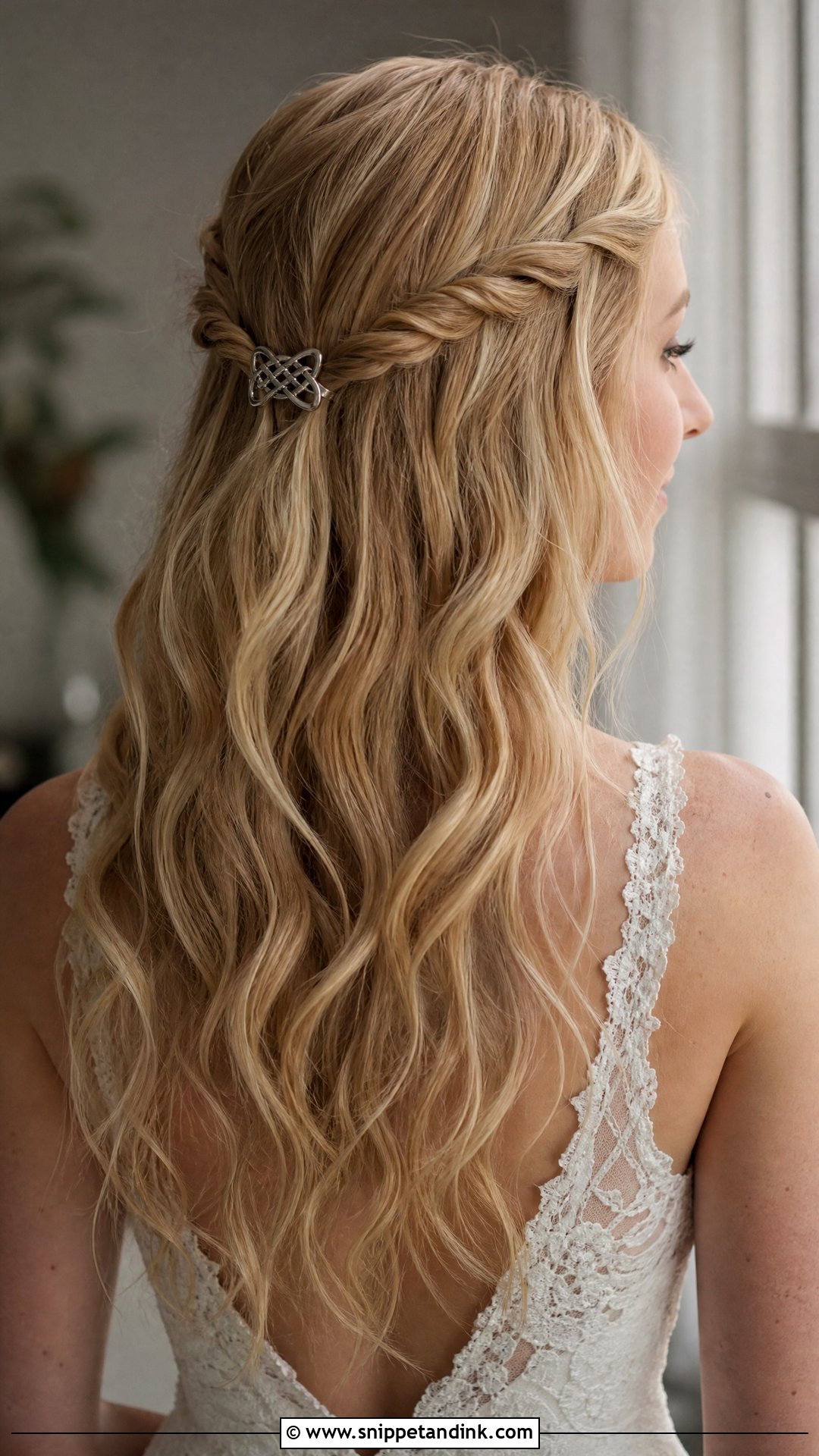 Celtic Loose Waves Wedding Hairstyle - Snippet and Ink - 15 Celtic Wedding Hairstyles