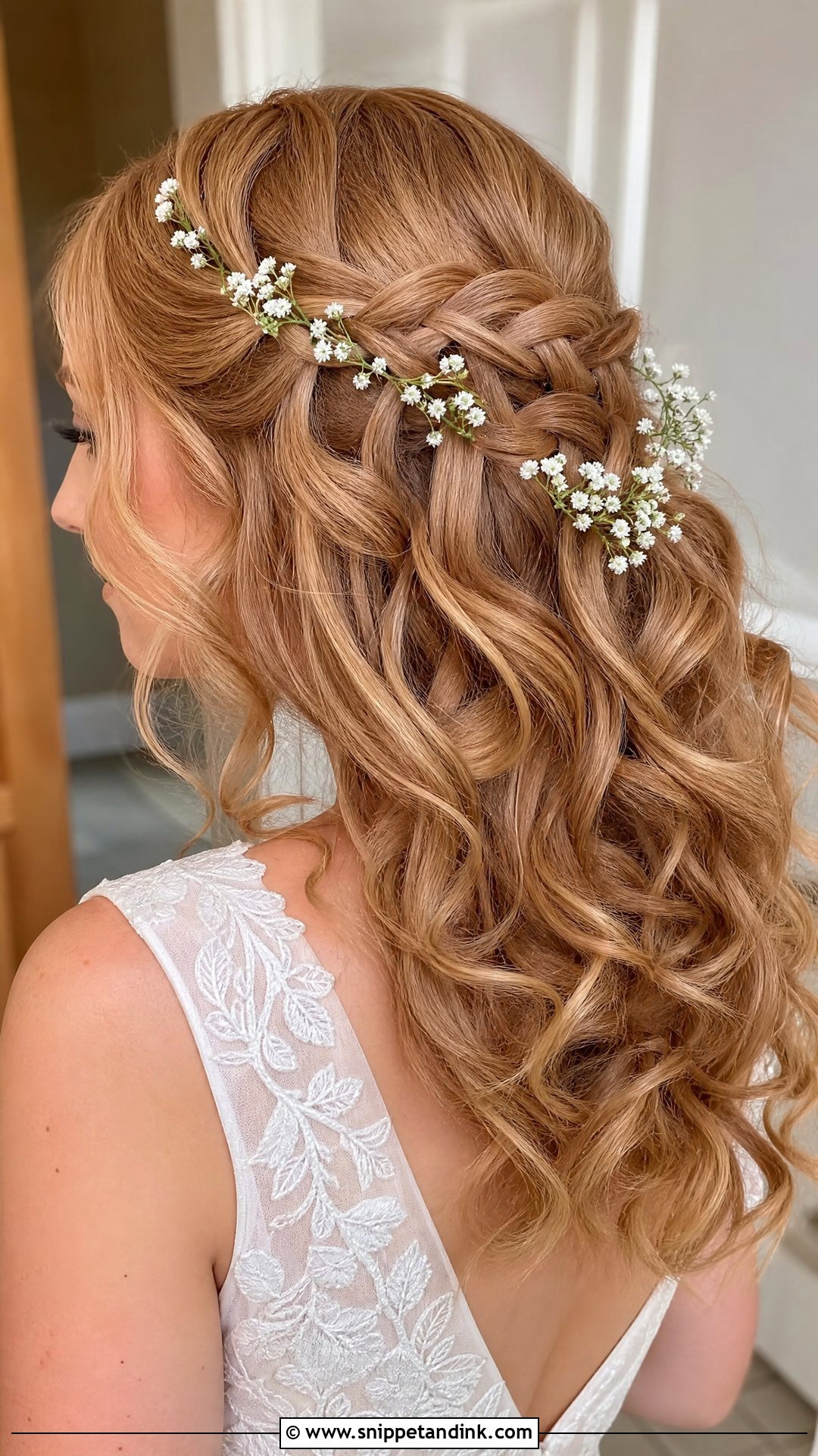 Celtic Waterfall Braid Wedding Hairstyle - Snippet and Ink - 15 Celtic Wedding Hairstyles