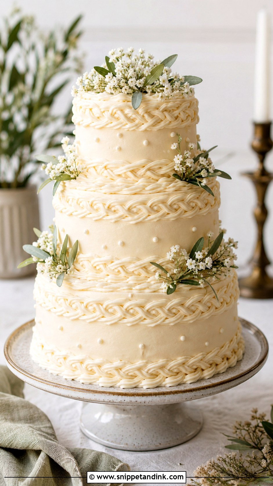 Celtic Wedding Cake With Braided Buttercream - Snippet and Ink - 30 Celtic Wedding Cake Ideas