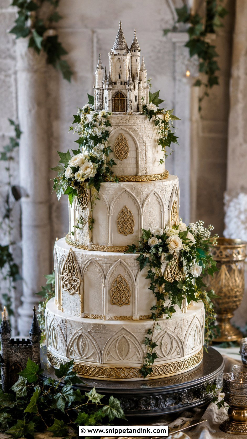 Celtic Wedding Cake With Castle Theme - Snippet and Ink - 30 Celtic Wedding Cake Ideas