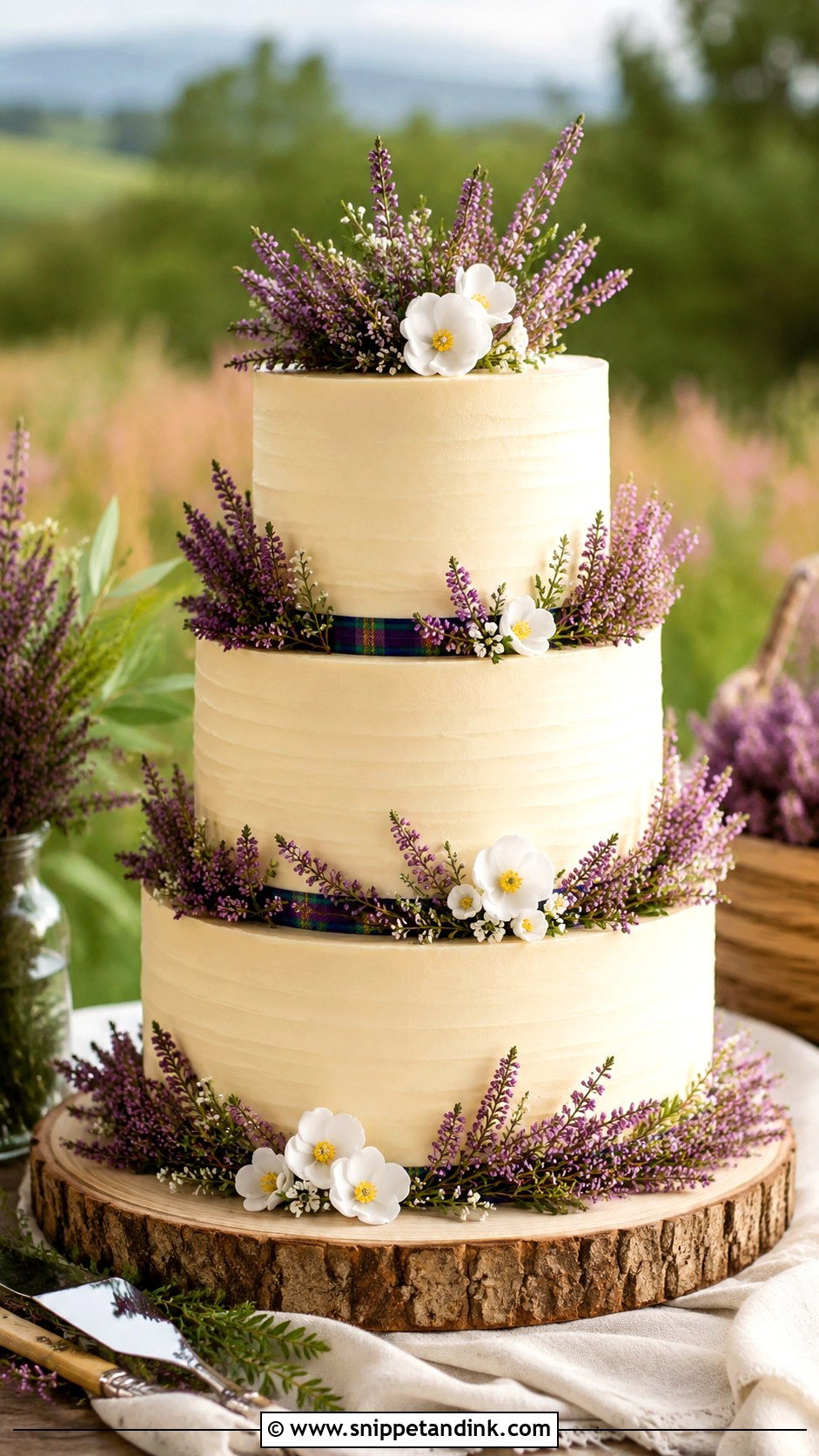 Celtic Wedding Cake With Heather - Snippet and Ink - 30 Celtic Wedding Cake Ideas