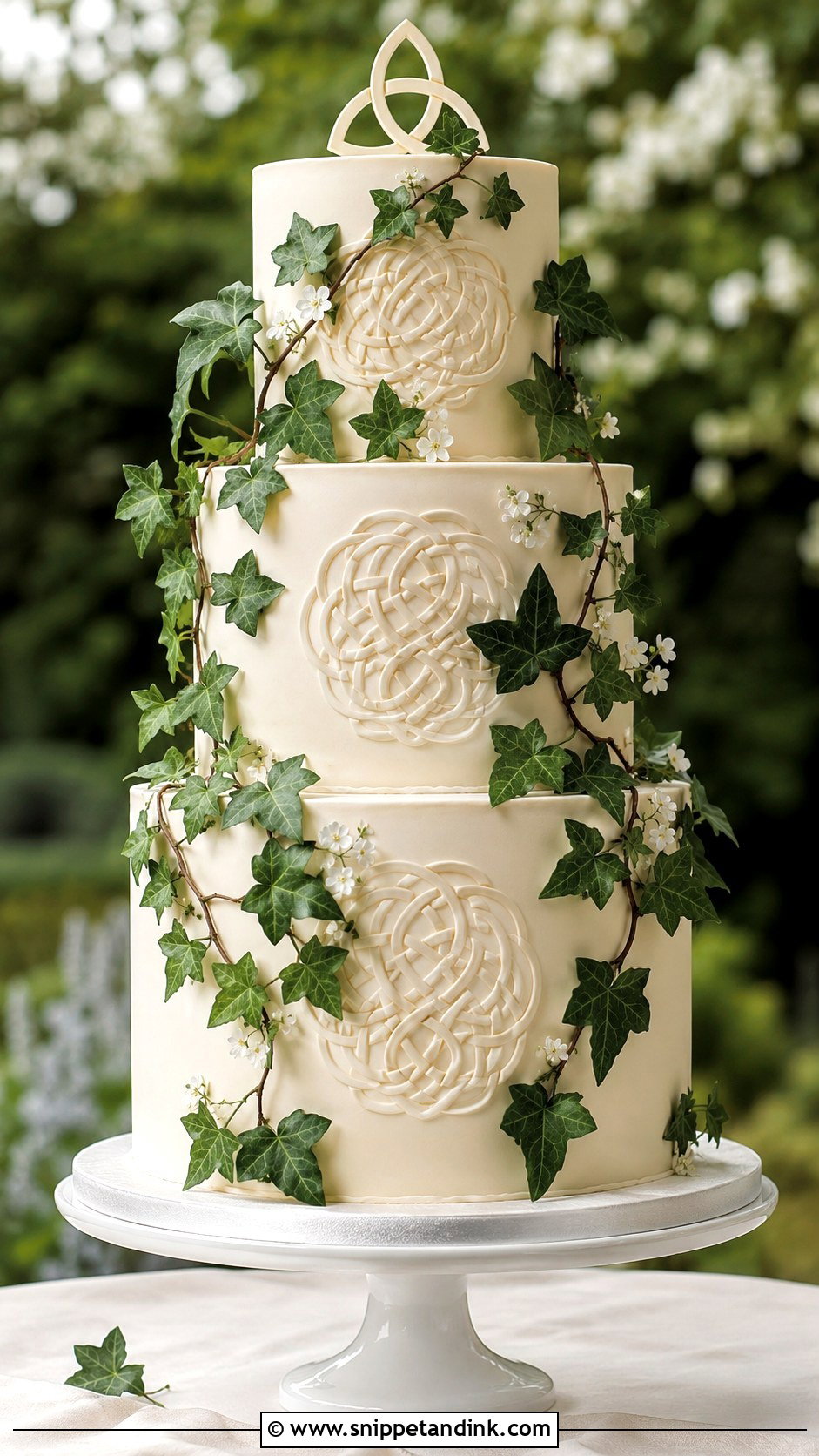 Celtic Wedding Cake With Ivy - Snippet and Ink - 30 Celtic Wedding Cake Ideas