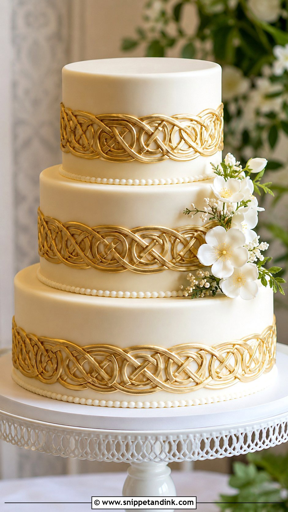 Celtic Wedding Cake With Knotwork - Snippet and Ink - 30 Celtic Wedding Cake Ideas