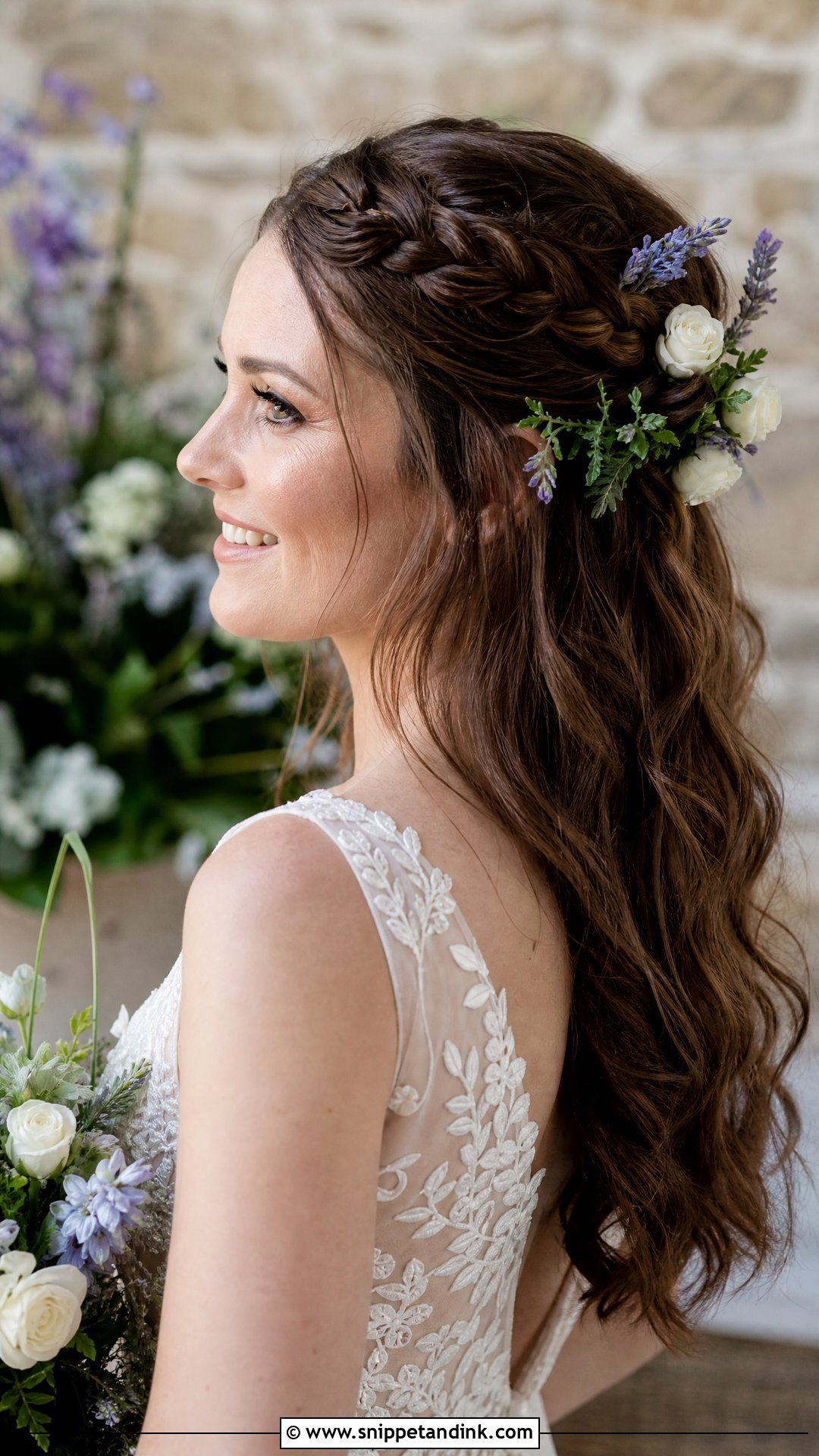 Celtic Wedding Hairstyle With Flowers - Snippet and Ink - 15 Celtic Wedding Hairstyles