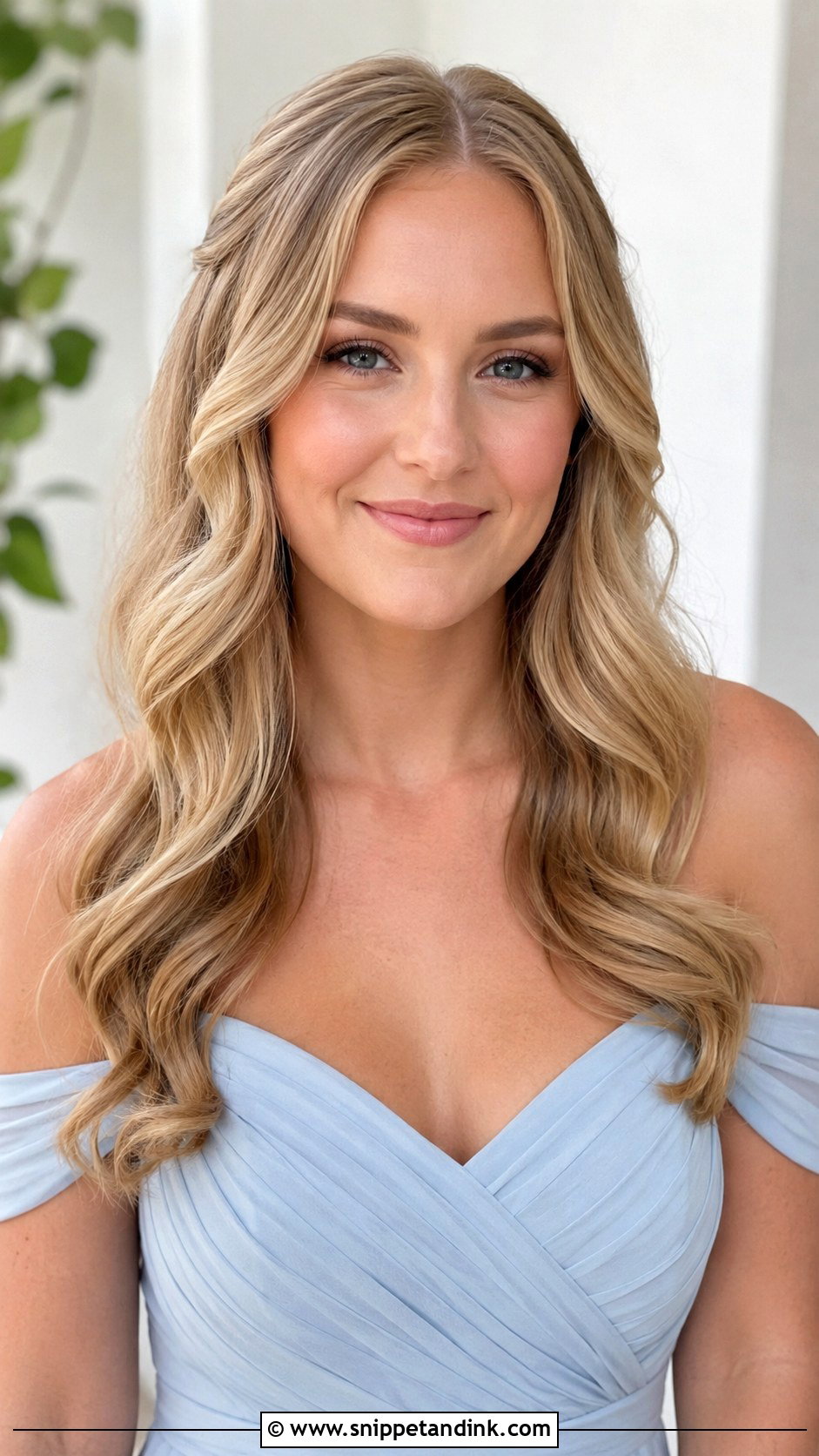 Center Part Waves Bridesmaid Hair Down - Snippet and Ink - 20 Down Hairstyles Wedding Bridesmaid
