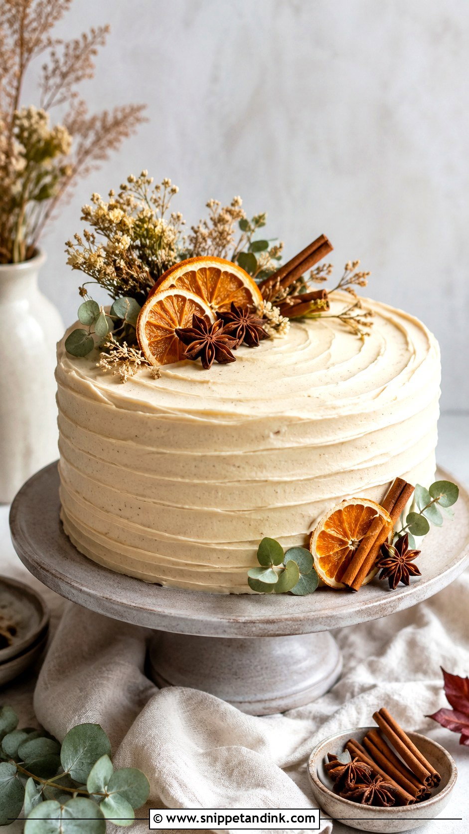 Chai Spice Single Tier Wedding Cake - Snippet and Ink - 30 Rustic Fall Single Tier Wedding Cake Ideas