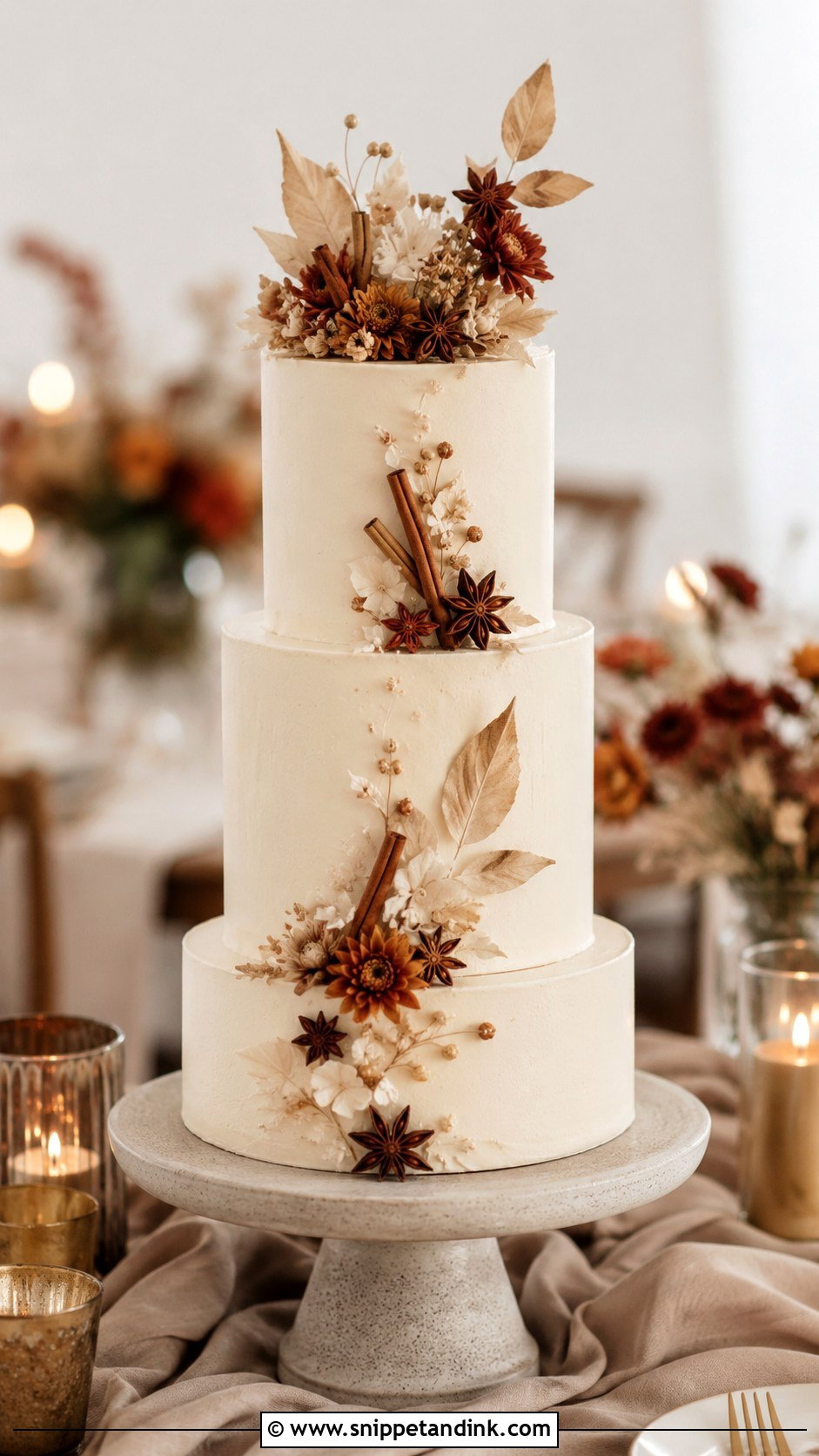 Chai Spice Wedding Cake - Snippet and Ink - 25 Thanksgiving Wedding Cake Ideas