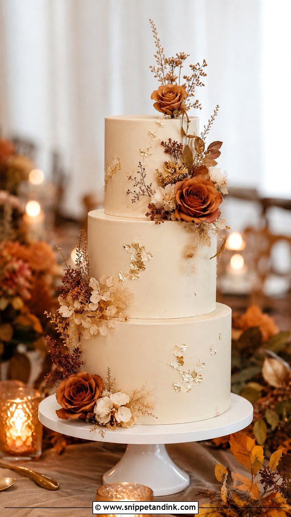 Chai Spice Wedding Cake - Snippet and Ink - 20 Fall Wedding Cake Ideas